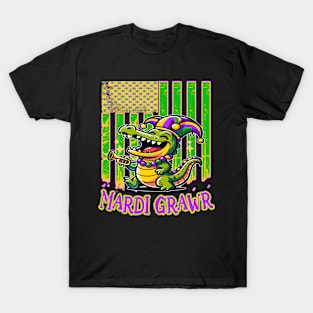 Mardi Grawr, Cajun Carnival Croc T-Shirt